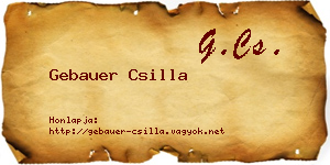Gebauer Csilla névjegykártya