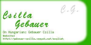 csilla gebauer business card